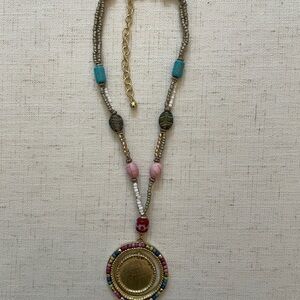 Chico’s - Multicolor Beaded Pendant Necklace
